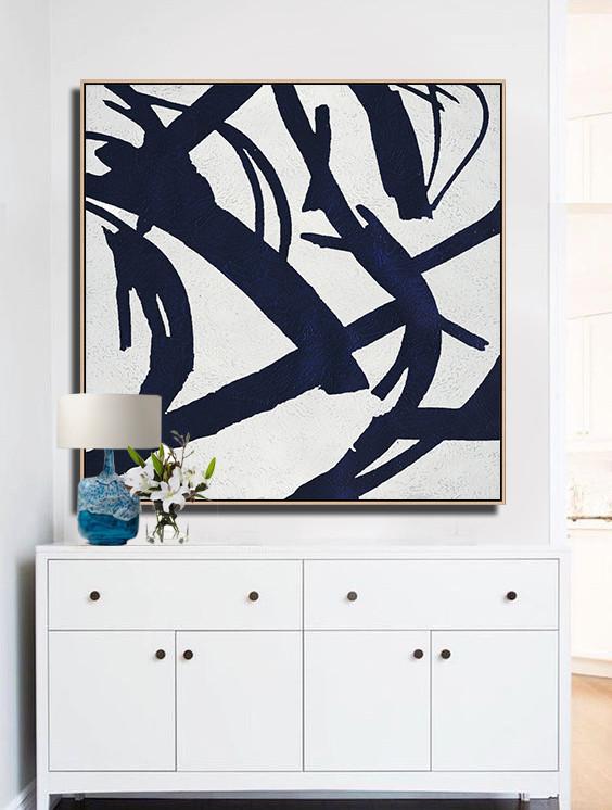 Navy and White Painting #NV76A - Click Image to Close